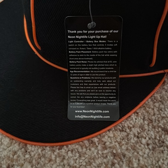 Light up Neon Orange SnapBack - Picture 6 of 6